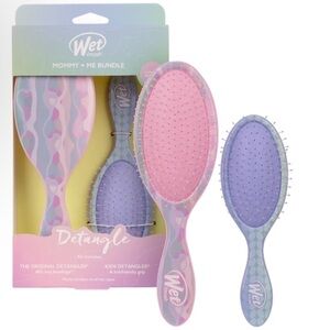 Brand new WetBrush Pro Detangler mommy & Me Pearl Bundle 2 brushes pink/purple